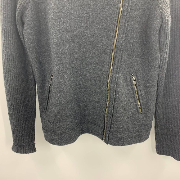 The Savile Row Co. Gray Wool Moto Jacket Size M - Picture 3 of 12